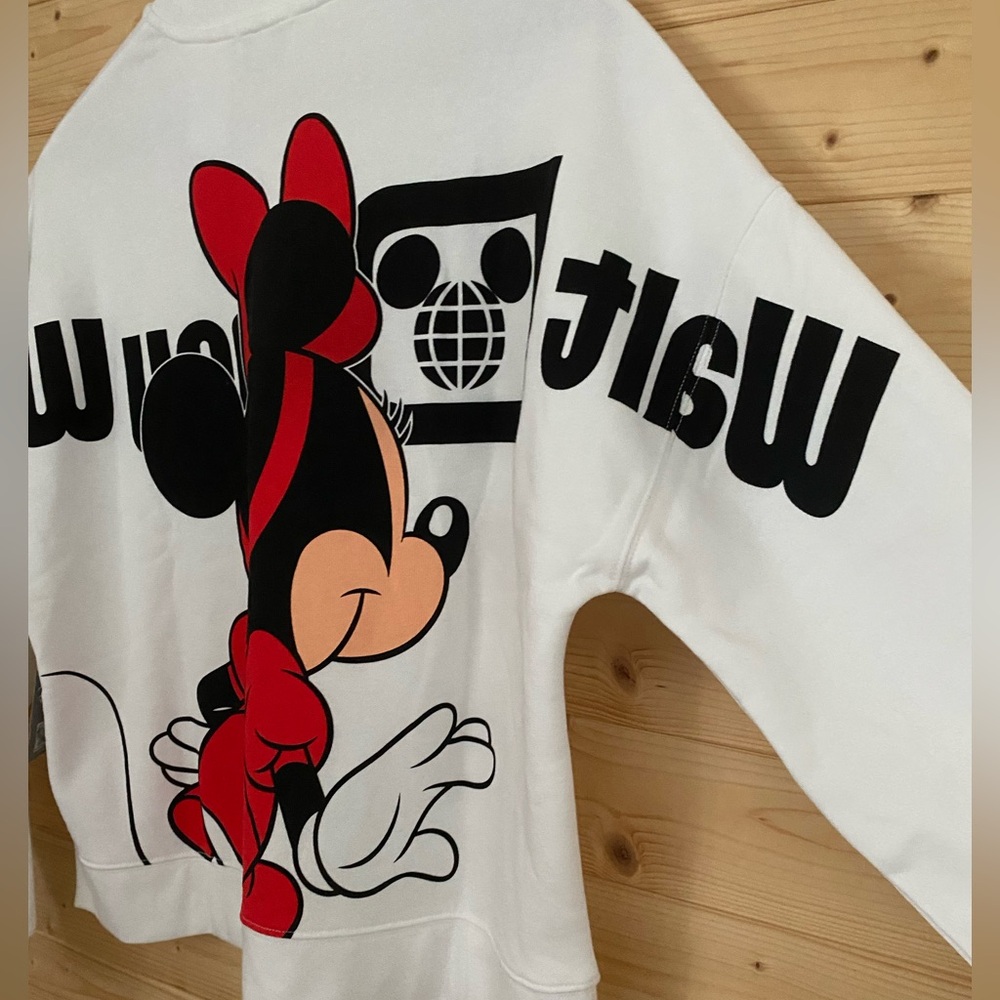 SOLD | WDW Minnie Mouse Double-Sided White XS Whimsical Pullover Crewneck Sweat… - Picture 5 of 15